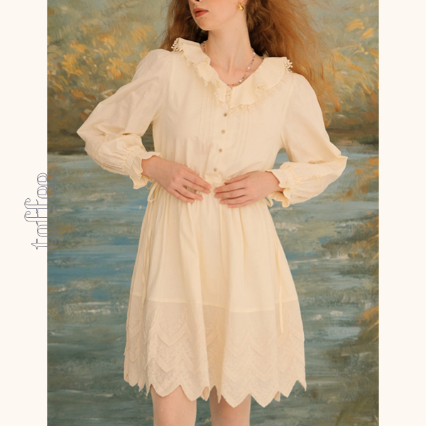 レースヘム＆ドールカラーミニワンピース Z00626