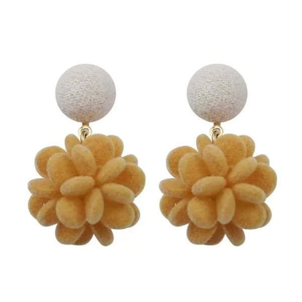 【３color】フラワーパターンピアス AU-280