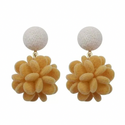 【３color】フラワーパターンピアス AU-280