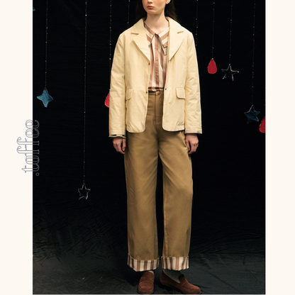 ストライプライニングテーラードジャケット　《Z00756》