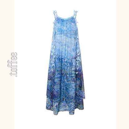 レイヤード風マリンテイストサスペンダーワンピース《Z00970》