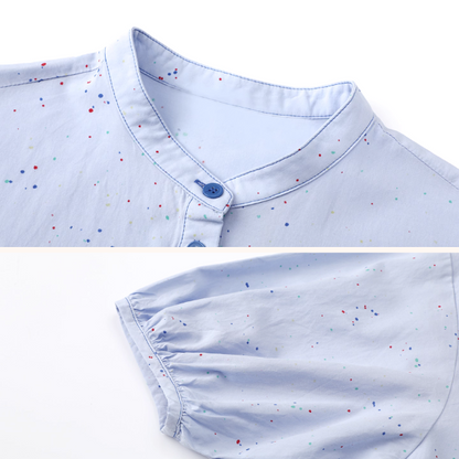 【2color】優しいカラフルドットのプリーツワンピース《Z01042》