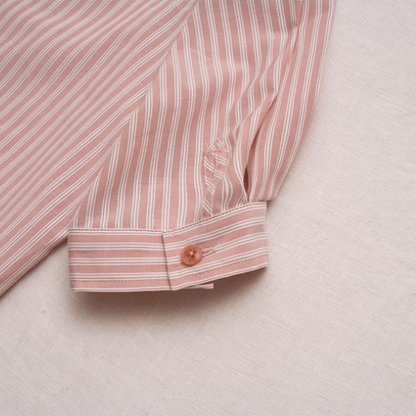 【2color】ストライプ柄ボックスシルエットシャツ《Z00854》