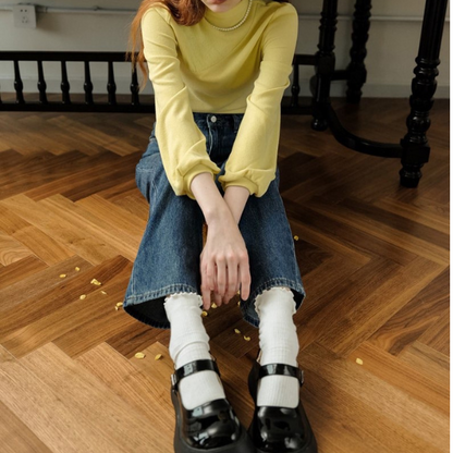 【３color】シンプルハイネックトップス w-090