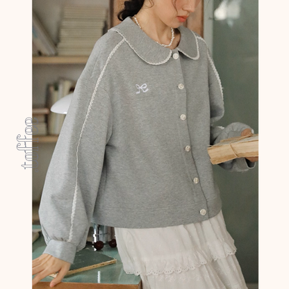 白昼夢のレースステッチカーディガン《Z01143》