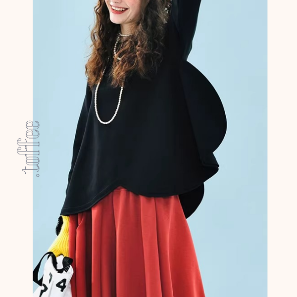 花びらカットのピコ刺繍スウェット《Z01357》