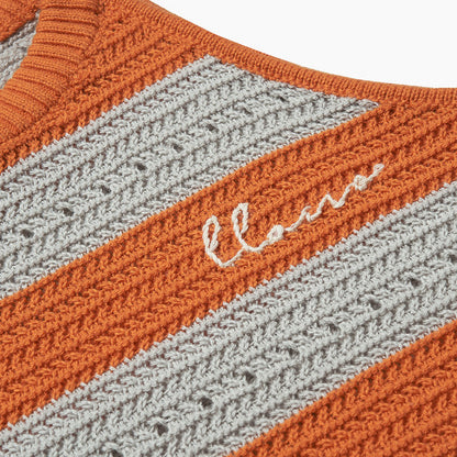 【2color】ホルターネックストライプニットトップ Z00310