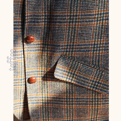 グレンチェック柄 テーラードジャケット　《Z00769》