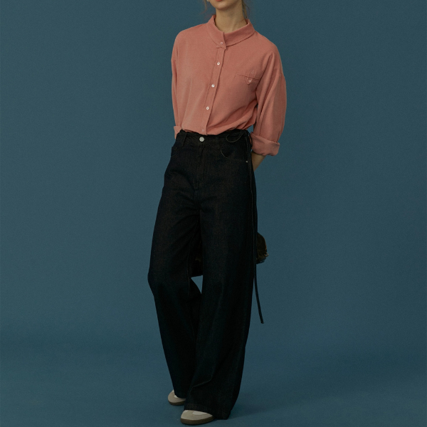 バックデザインローズピンクシャツ Z00067