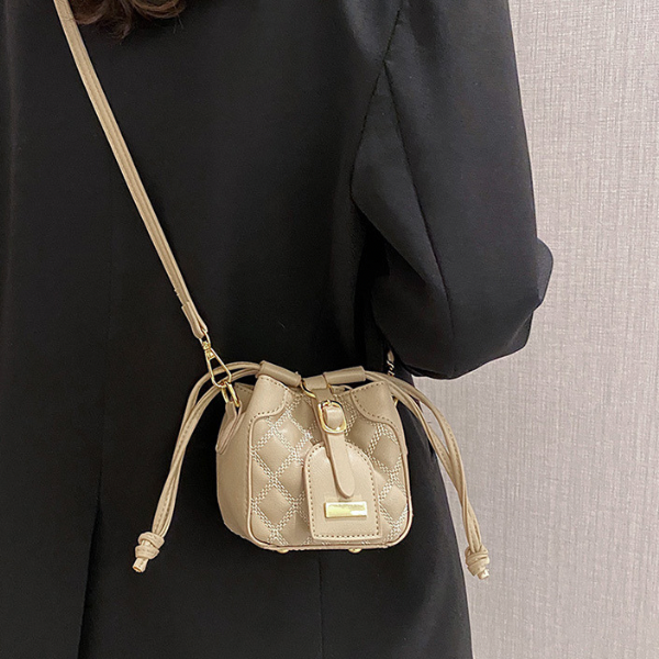 【2pattern】【3color】ショルダー　バケットバッグ X-410