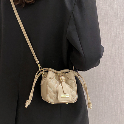 【2pattern】【3color】ショルダー　バケットバッグ X-410