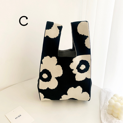 【8color】スモールニットバケットバッグ Z00012