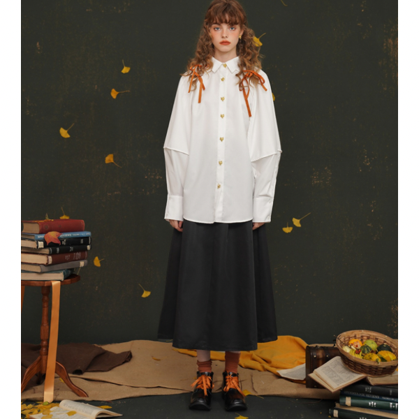 【２color】フォックスボタンシャツ w-033