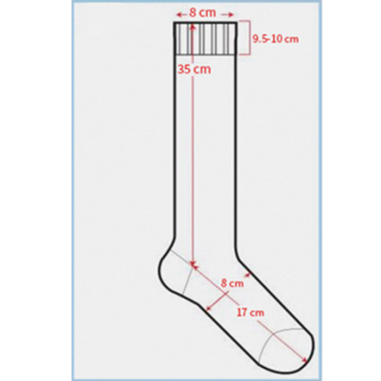 カラーブロック＆市松模様のロングソックス2点セット　Z00527