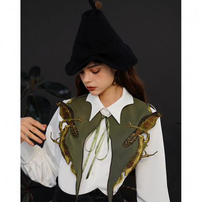 バードエンブロイダリーショール w-061