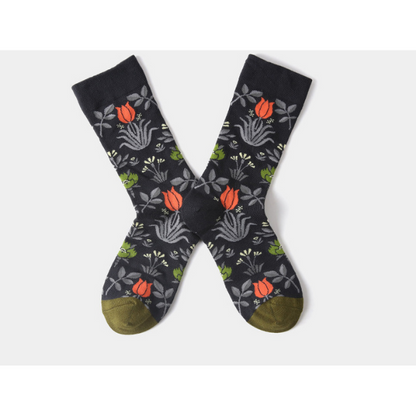 フラワージャガードソックス3Pセット X-334