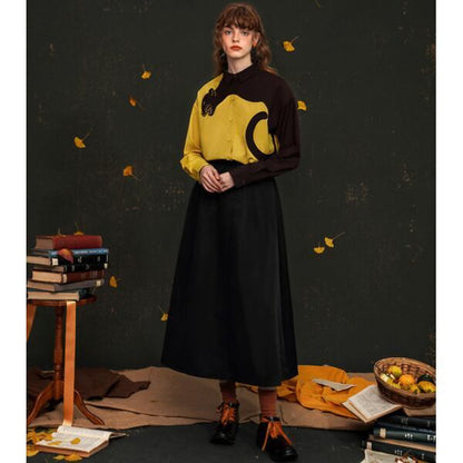 レオパード刺繍ブラウス C0046