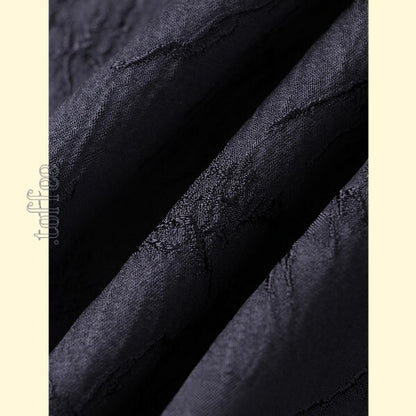 幻想的な水墨画ジャガードが織りなす：オリエンタルサスペンダースカート C0188