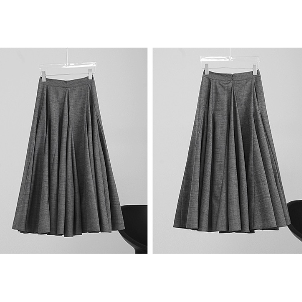 クラシックデザインフリルプリーツスカート　AU-027