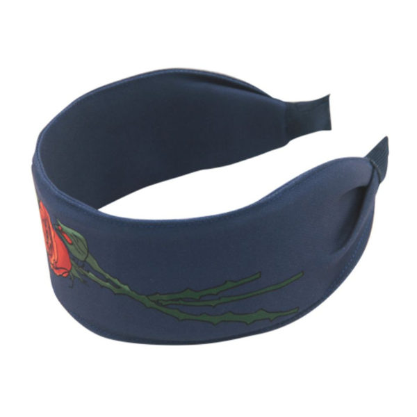 ローズプリントデニムカチューシャ X-102