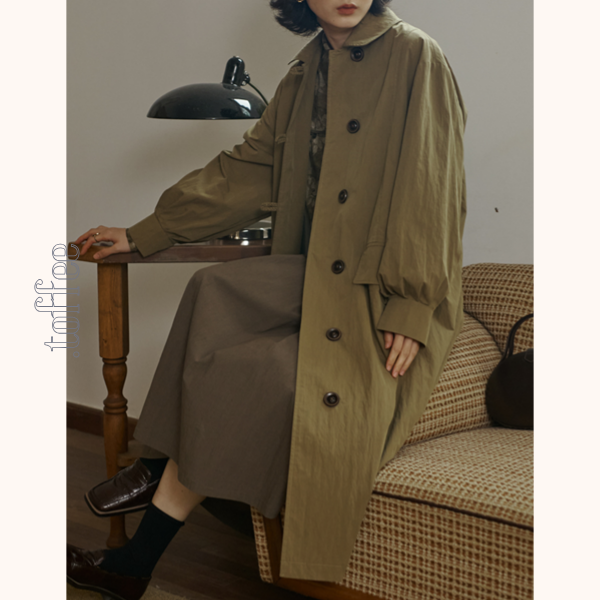 オリーブグリーンロングジャケット　Z00524