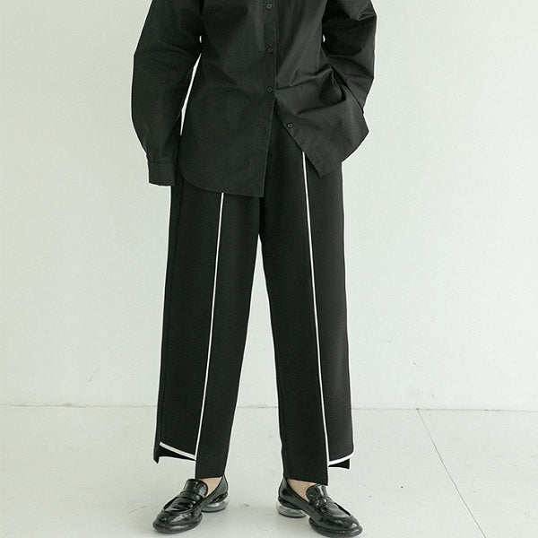 ホワイトステッチワイドパンツ pa0012