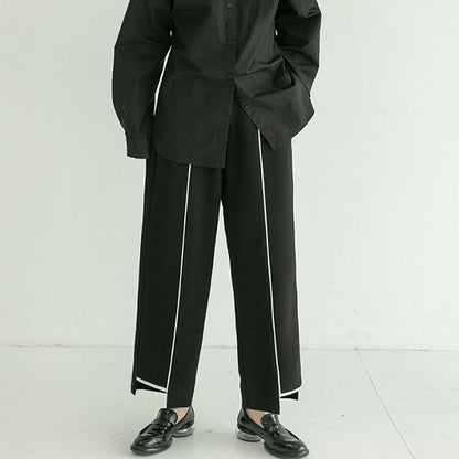 ホワイトステッチワイドパンツ pa0012