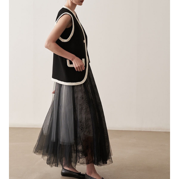 チュールレーススカート X-088