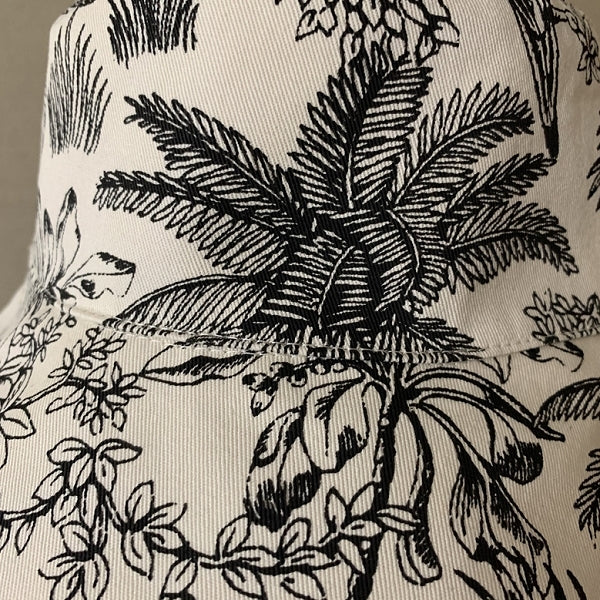 ボタニカル＆バードプリントバゲットハット　　su0051