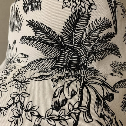 ボタニカル＆バードプリントバゲットハット　　su0051