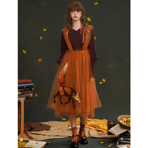 フォックスデコレーションチュチュスカート AU-471