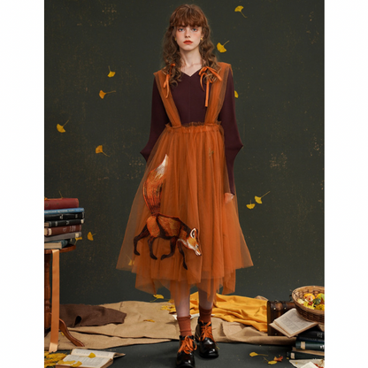 フォックスデコレーションチュチュスカート AU-471