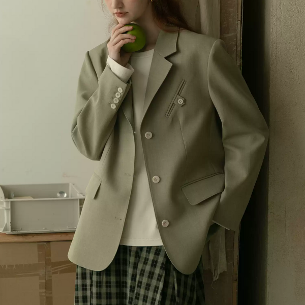 【2color】シングルブレストテーラードジャケット《Z00851》