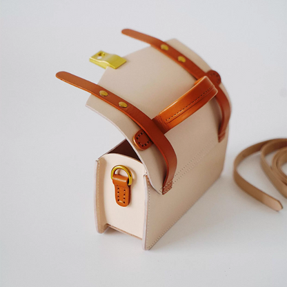 【5color】バイカラースクエアショルダーバッグ《Z00893》