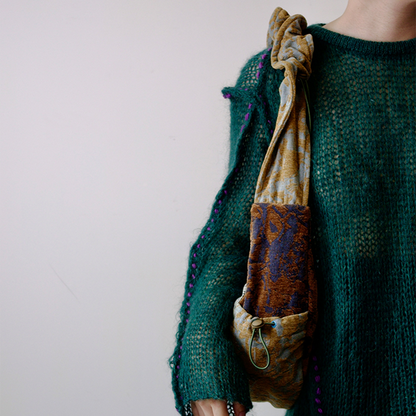 サイドチェックマルチカラーショルダーバッグ　Z00489