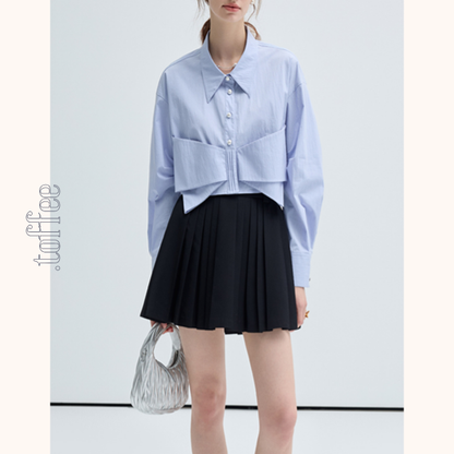 ビッグリボンブルーシャツ　Z00457