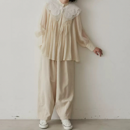 【３color】エレガントレースフェイクラペル AU-374