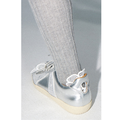 レースフラワーローカットスニーカー X-477