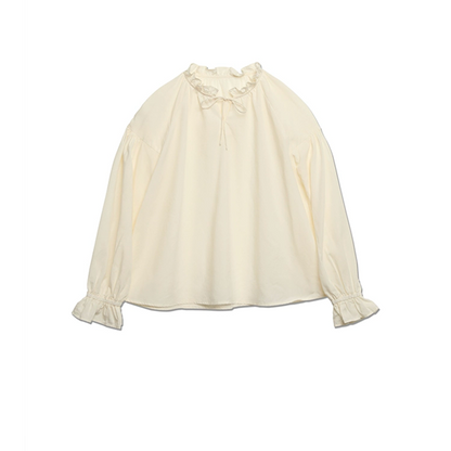 【2color】リボン＆フリルディテールブラウス　《Z00755》