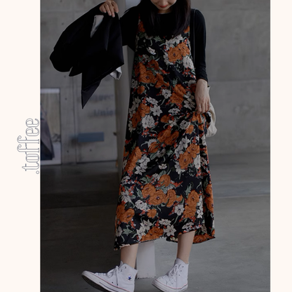 フローラルプリントキャミワンピース《Z00997》