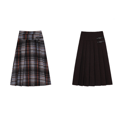 【2color】ハイウエストAラインロングスカート　Z00560