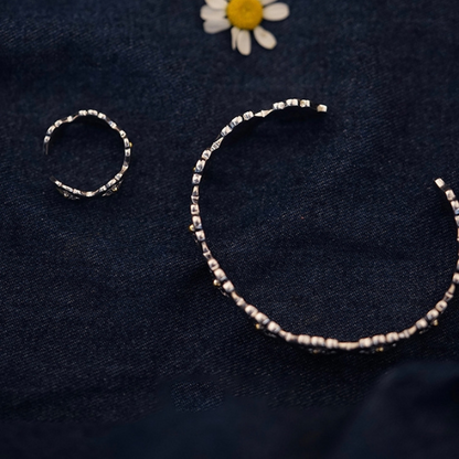 ミニフラワーデザインスリムリング　AU-147