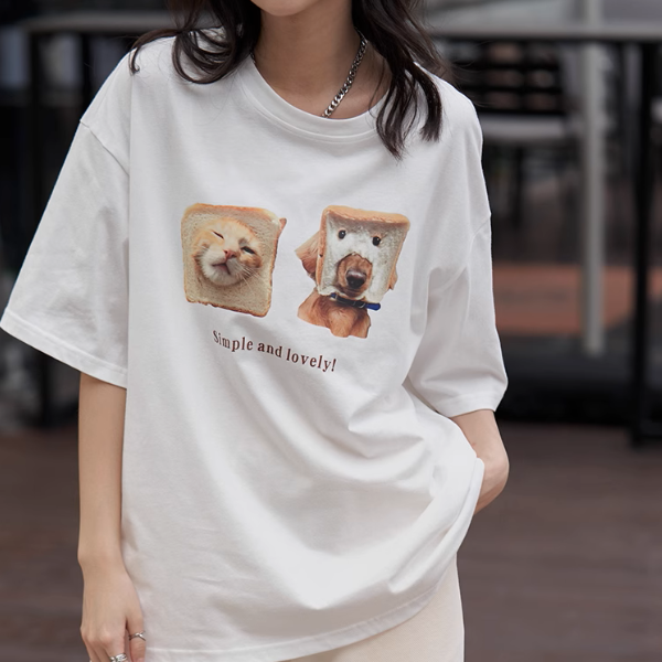 【6color】アニマルプリントオーバーサイズTシャツ《Z00990》