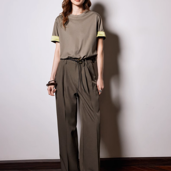 【3color】ボックスシルエットクルーネックTシャツ《Z00925》