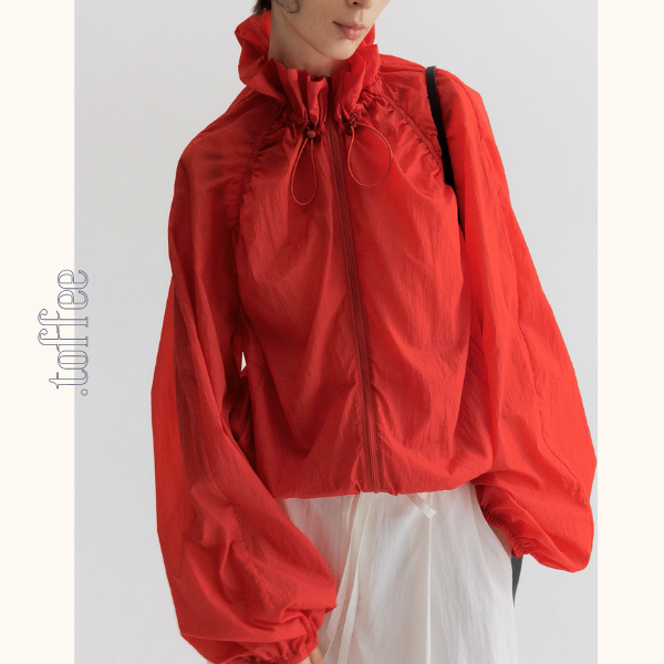 【5color】フルジップアップハイネックシアージャケット《Z00953》