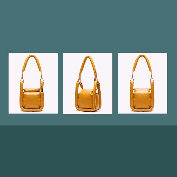 【３color】柔らかいスクエアバッグ