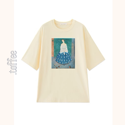 【8color】オーバーサイズドロップショルダープリントTシャツ《Z00994》