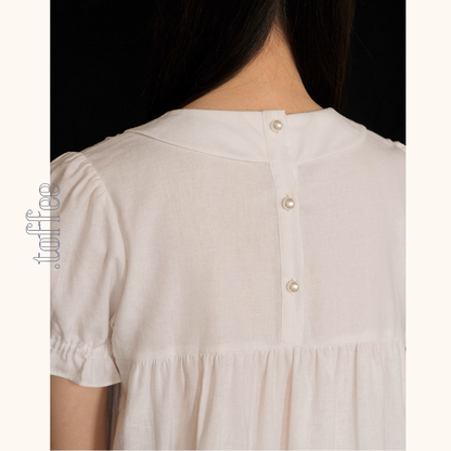 【2color】ドールカラーとプリーツの優美ワンピース《Z01049》