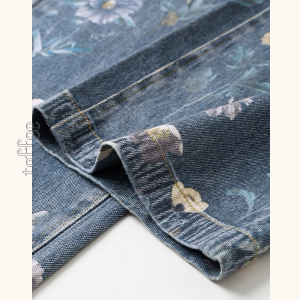 【4pattern】プリントストレートジーンズ《Z00929》