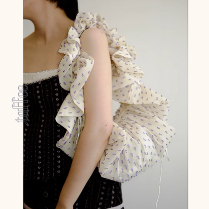 ドローストリング付きギャザーショルダーバッグ《Z00936》